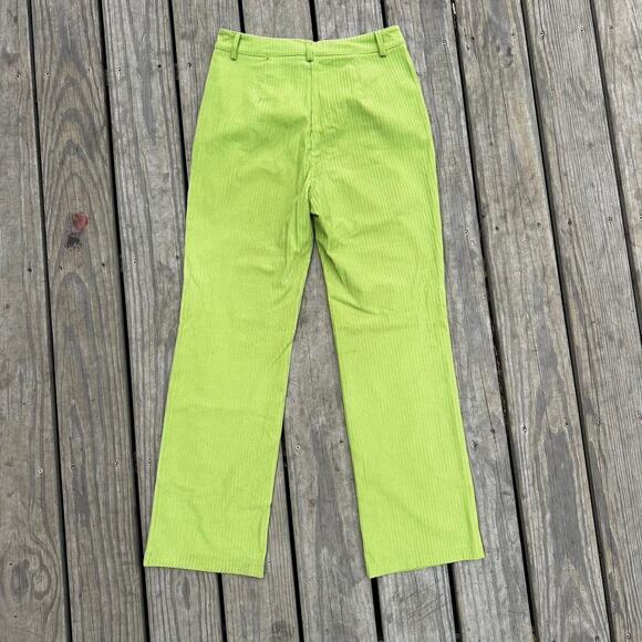 Green Ribbed Corduroy Pants - Picture 3 of 4